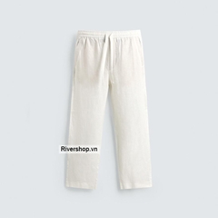 QD2602 - Z.RA 100% LINEN RELAXED FIT TROUSERS