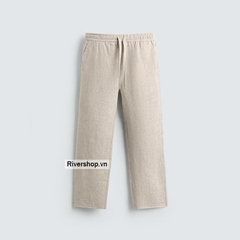 QD2601 - Z.RA 100% LINEN RELAXED FIT TROUSERS