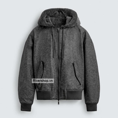 AK2644 - Z.RA REVERSIBLE FAUX LEATHER BOMBER JACKET