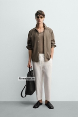 QD2602 - Z.RA 100% LINEN RELAXED FIT TROUSERS