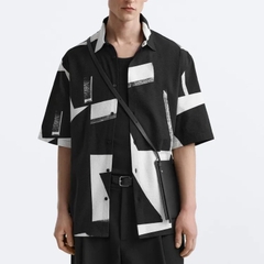 SMC2510 - Z.RA ABSTRACT PRINT SHIRT