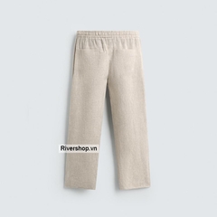 QD2601 - Z.RA 100% LINEN RELAXED FIT TROUSERS