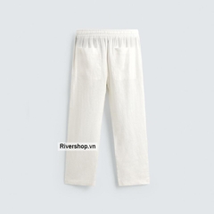 QD2602 - Z.RA 100% LINEN RELAXED FIT TROUSERS
