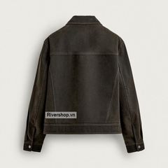 AK2721 - Z.RA WASHED-EFFECT TOPSTITCHED JACKET