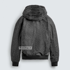 AK2644 - Z.RA REVERSIBLE FAUX LEATHER BOMBER JACKET