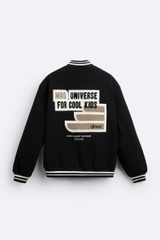AK2514 - Z.RA CONTRASTING PATCHES BOMBER JACKET