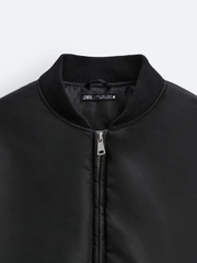 AK2611 - Z.RA ÁO KHOÁC BOMBER TRẦN BÔNG DÁNG RELAXED - FIT