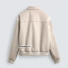 AK2709 - Z.RA FAUX SUEDE PATCH BOMBER JACKET
