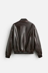 AK2531 - Z.RA FAUX LEATHER BOMBER JACKET
