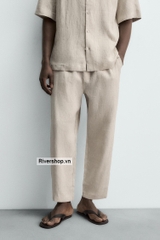 QD2601 - Z.RA 100% LINEN RELAXED FIT TROUSERS
