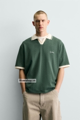 AP2602 - Z.RA EMBROIDERED VERTICAL JACQUARD POLO