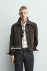 AK2721 - Z.RA WASHED-EFFECT TOPSTITCHED JACKET