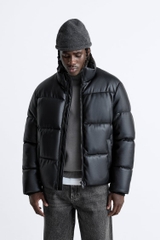 AK2480 - Z.RA FAUX LEATHER PUFFER JACKET