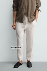 QD2602 - Z.RA 100% LINEN RELAXED FIT TROUSERS