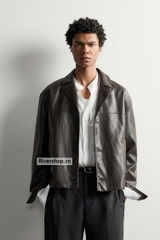 AK2704 - Z.RA CROPPED FAUX LEATHER JACKET