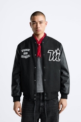 AK2481 - Z.RA PATCH BOMBER JACKET