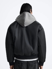 AK2611 - Z.RA ÁO KHOÁC BOMBER TRẦN BÔNG DÁNG RELAXED - FIT