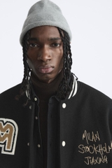 AK2514 - Z.RA CONTRASTING PATCHES BOMBER JACKET