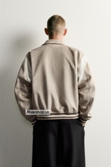 AK2715 - Z.RA FAUX SUEDE PATCH BOMBER JACKET
