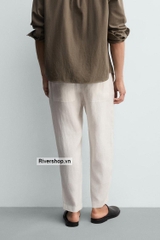 QD2602 - Z.RA 100% LINEN RELAXED FIT TROUSERS