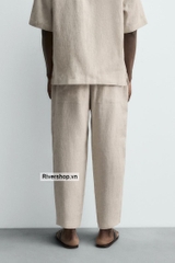 QD2601 - Z.RA 100% LINEN RELAXED FIT TROUSERS