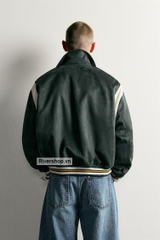 AK2716 - Z.RA FAUX SUEDE PATCH BOMBER JACKET