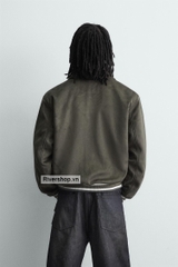 AK2710 - Z.RA FAUX SUEDE PATCH BOMBER JACKET