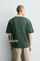 AP2602 - Z.RA EMBROIDERED VERTICAL JACQUARD POLO