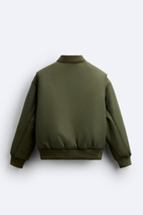 AK2612 - Z.RA ÁO KHOÁC BOMBER TRẦN BÔNG DÁNG RELAXED - FIT