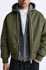 AK2612 - Z.RA ÁO KHOÁC BOMBER TRẦN BÔNG DÁNG RELAXED - FIT