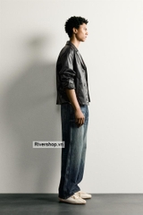 AK2703 - Z.RA CROPPED FAUX LEATHER JACKET