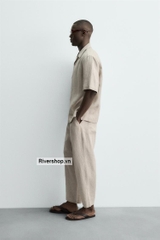 QD2601 - Z.RA 100% LINEN RELAXED FIT TROUSERS