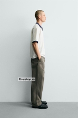 AP2601 - Z.RA EMBROIDERED VERTICAL JACQUARD POLO