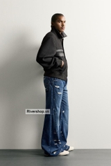 AK2717 - Z.RA CONTRAST FAUX LEATHER CROPPED JACKET