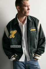 AK2716 - Z.RA FAUX SUEDE PATCH BOMBER JACKET