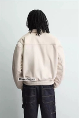 AK2709 - Z.RA FAUX SUEDE PATCH BOMBER JACKET
