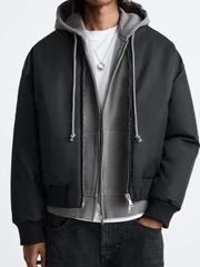AK2611 - Z.RA ÁO KHOÁC BOMBER TRẦN BÔNG DÁNG RELAXED - FIT