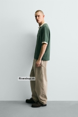 AP2602 - Z.RA EMBROIDERED VERTICAL JACQUARD POLO