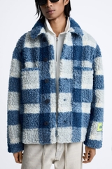 AK2483 - Z.RA COMBINATION PLAID FLEECE JACKET