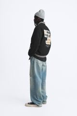 AK2514 - Z.RA CONTRASTING PATCHES BOMBER JACKET