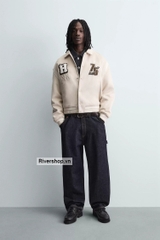 AK2709 - Z.RA FAUX SUEDE PATCH BOMBER JACKET