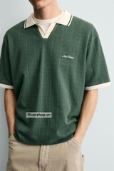 AP2602 - Z.RA EMBROIDERED VERTICAL JACQUARD POLO