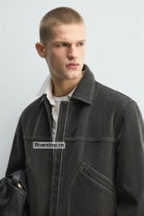 AK2720 - Z.RA WASHED-EFFECT TOPSTITCHED JACKET