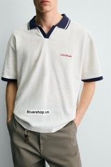 AP2601 - Z.RA EMBROIDERED VERTICAL JACQUARD POLO