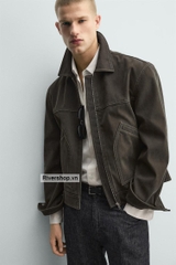 AK2721 - Z.RA WASHED-EFFECT TOPSTITCHED JACKET