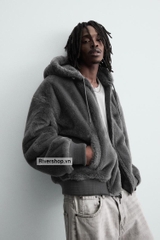 AK2644 - Z.RA REVERSIBLE FAUX LEATHER BOMBER JACKET