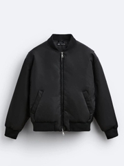 AK2611 - Z.RA ÁO KHOÁC BOMBER TRẦN BÔNG DÁNG RELAXED - FIT