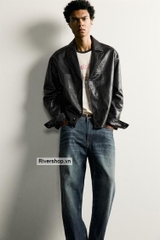 AK2703 - Z.RA CROPPED FAUX LEATHER JACKET