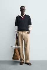 AP2604 - Z.RA CONTRAST TEXTURED KNIT POLO SHIRT