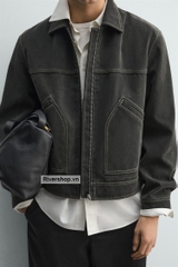 AK2720 - Z.RA WASHED-EFFECT TOPSTITCHED JACKET